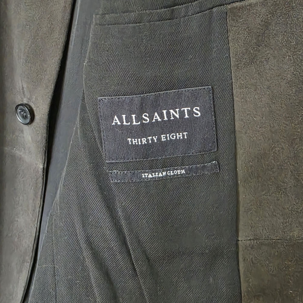 All Saints Charcoal Trench Coat - Picture 4 of 7